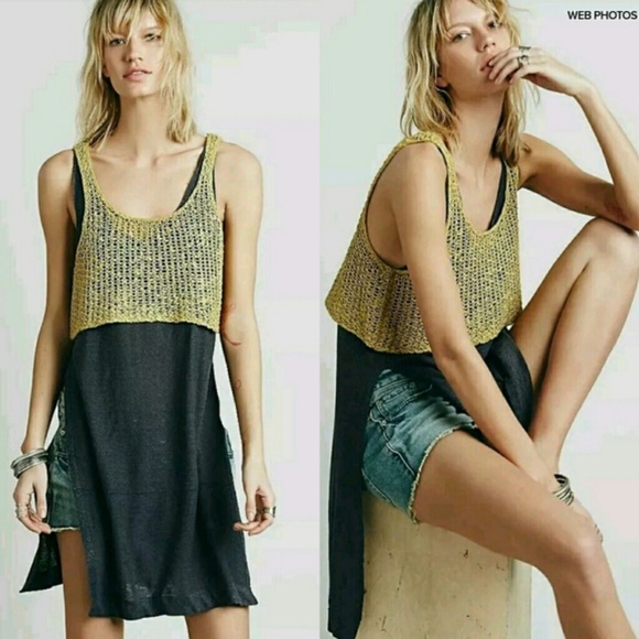 Free People Tops - Free People Two-Tone Twofer Tank Sweater